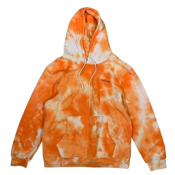 The Simpsons Tie Dye Hoodie Orange White Graphic Pullover XXL - Picture 1 of 5